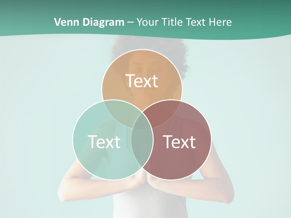 A Woman Sitting In A Yoga Position With Her Eyes Closed PowerPoint Template