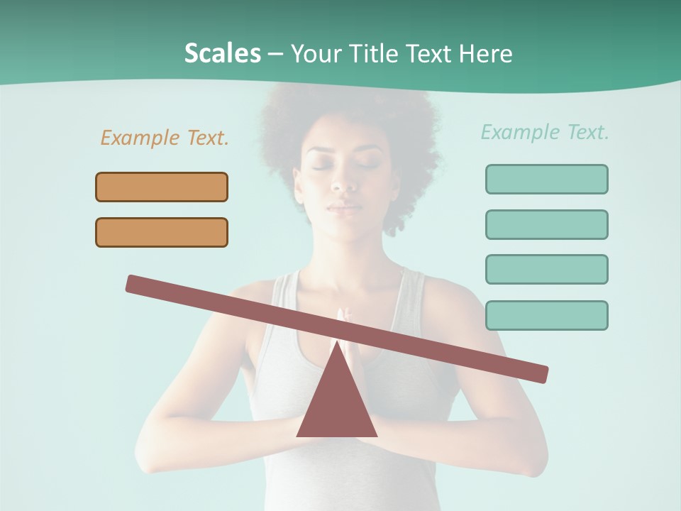 A Woman Sitting In A Yoga Position With Her Eyes Closed PowerPoint Template