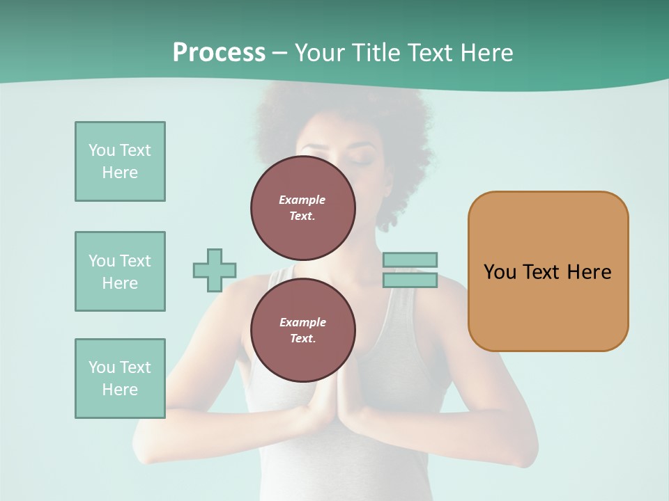 A Woman Sitting In A Yoga Position With Her Eyes Closed PowerPoint Template
