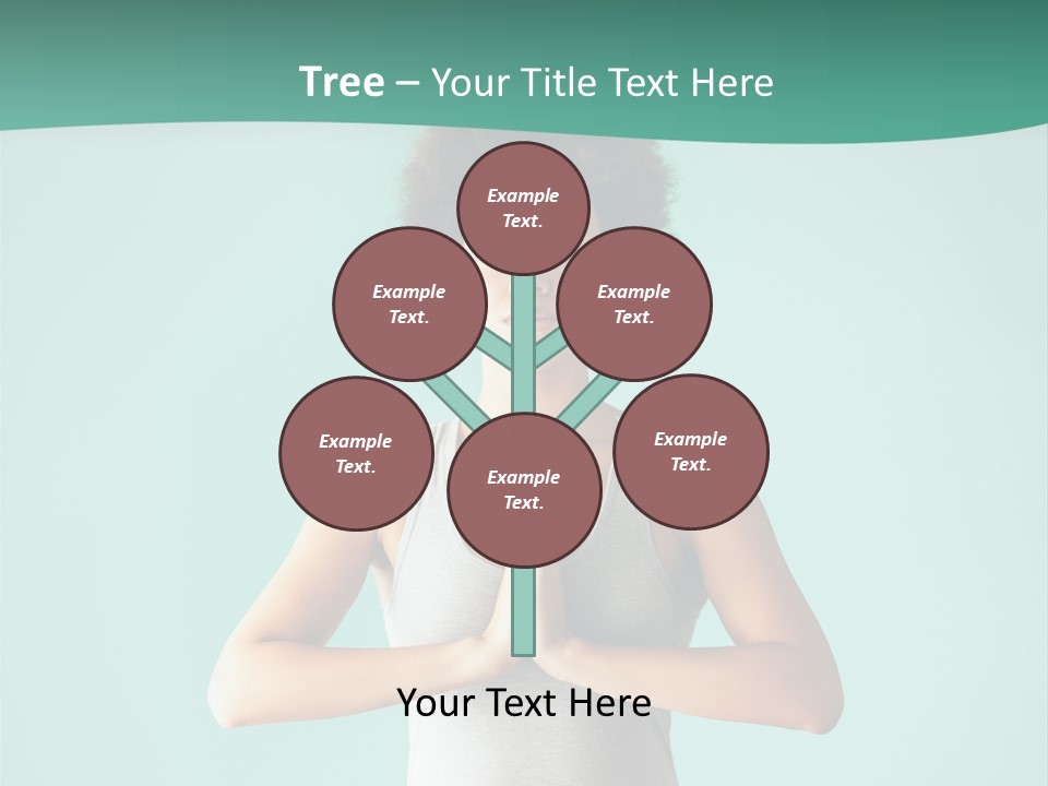 A Woman Sitting In A Yoga Position With Her Eyes Closed PowerPoint Template