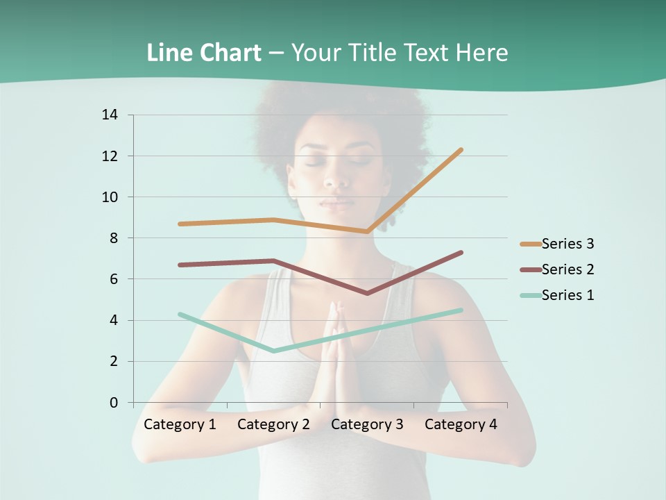A Woman Sitting In A Yoga Position With Her Eyes Closed PowerPoint Template