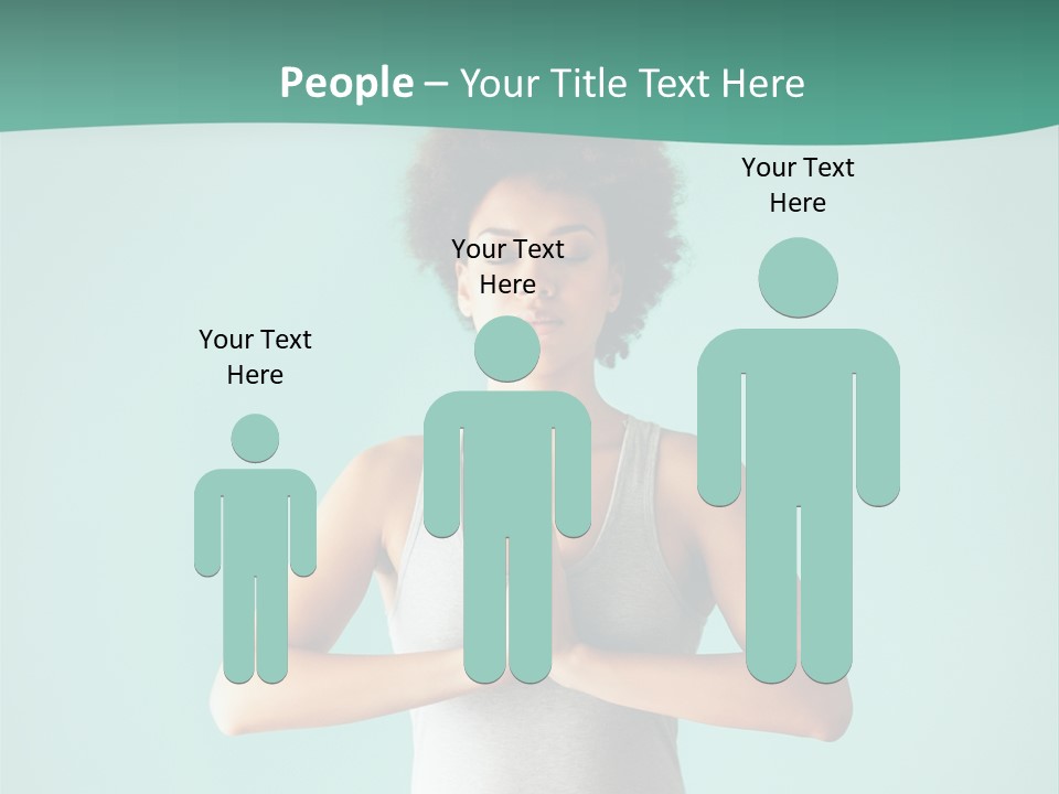 A Woman Sitting In A Yoga Position With Her Eyes Closed PowerPoint Template