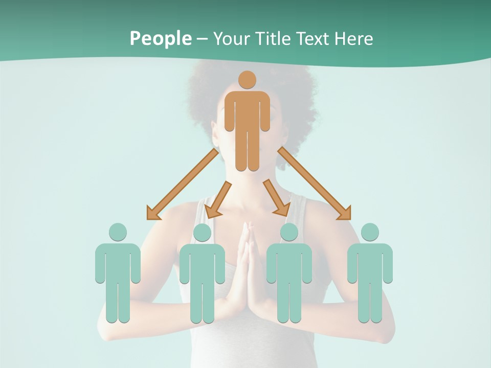 A Woman Sitting In A Yoga Position With Her Eyes Closed PowerPoint Template