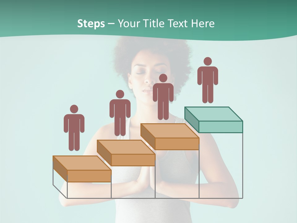 A Woman Sitting In A Yoga Position With Her Eyes Closed PowerPoint Template