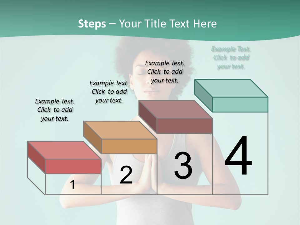 A Woman Sitting In A Yoga Position With Her Eyes Closed PowerPoint Template