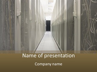 Data Center Connection Communication PowerPoint Template