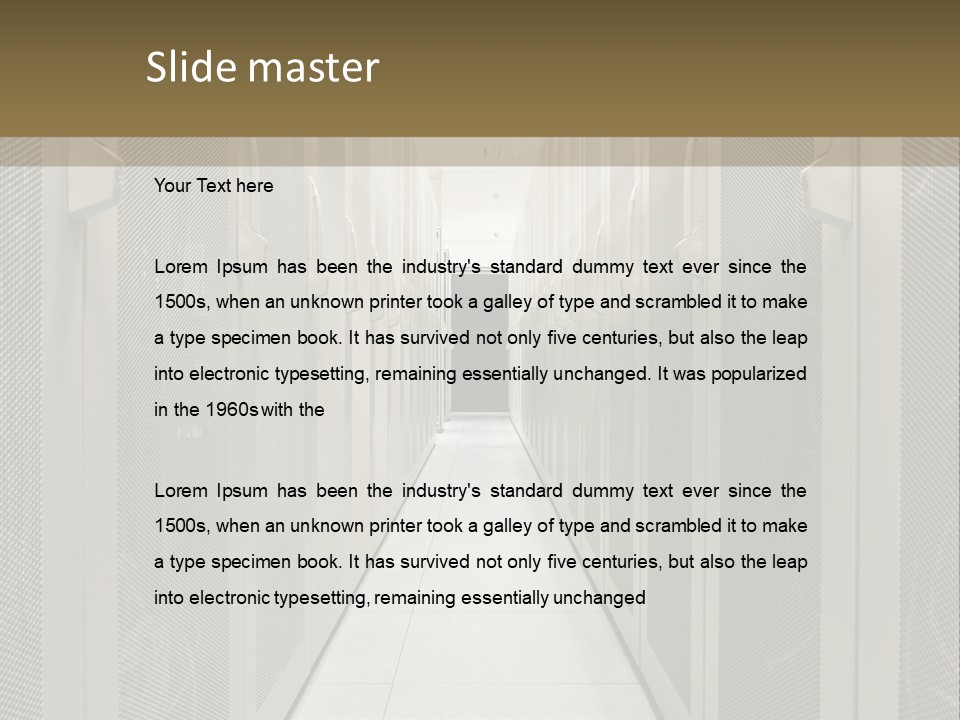 Data Center Connection Communication PowerPoint Template