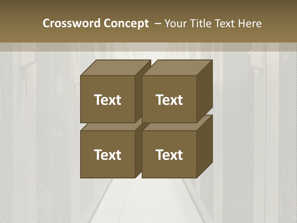 Data Center Connection Communication PowerPoint Template