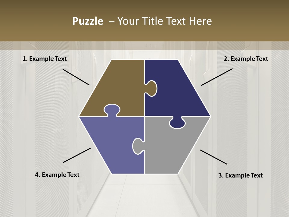 Data Center Connection Communication PowerPoint Template