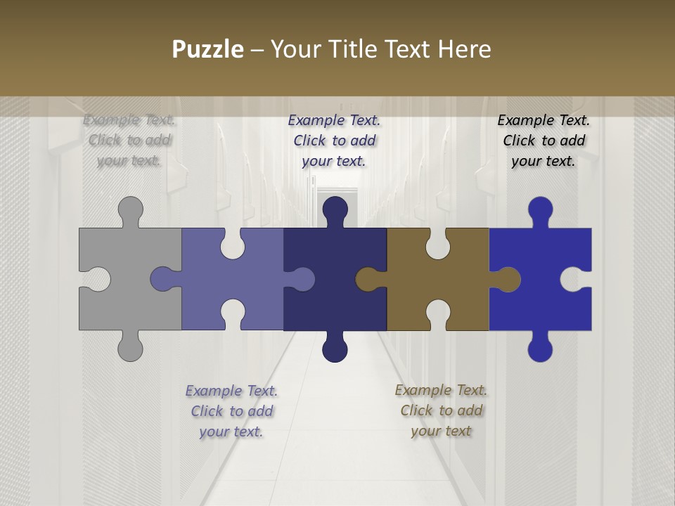 Data Center Connection Communication PowerPoint Template