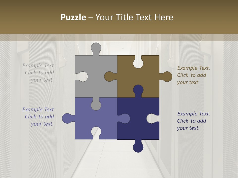 Data Center Connection Communication PowerPoint Template