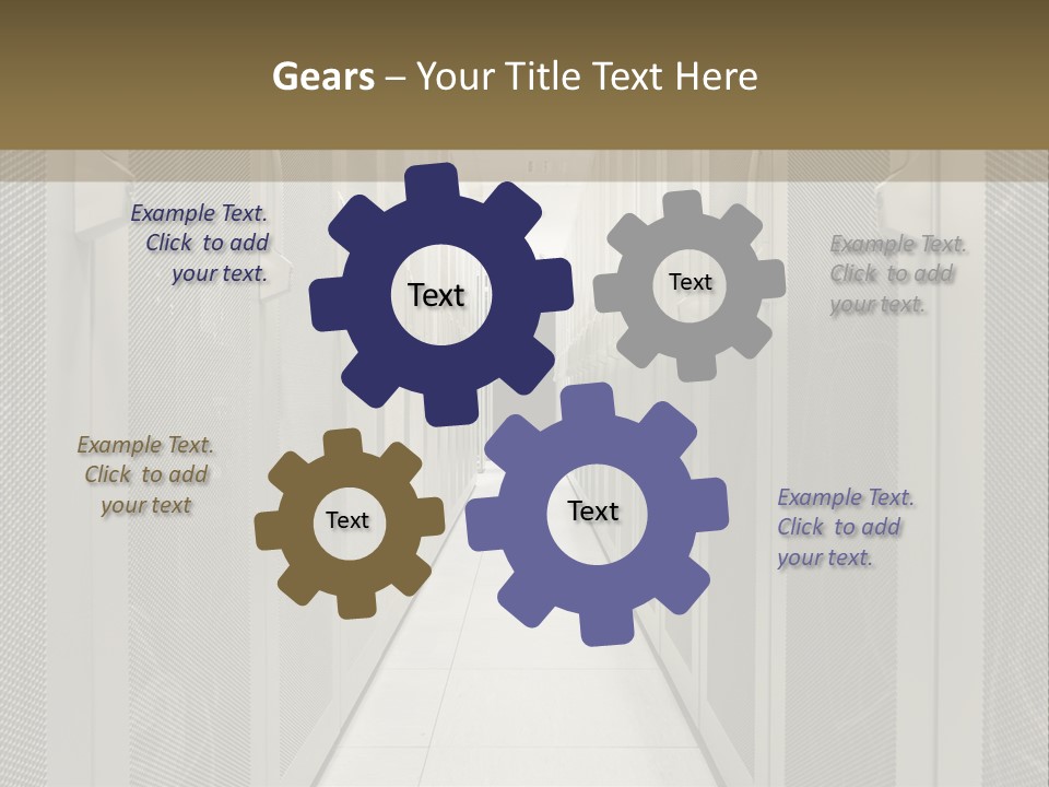 Data Center Connection Communication PowerPoint Template