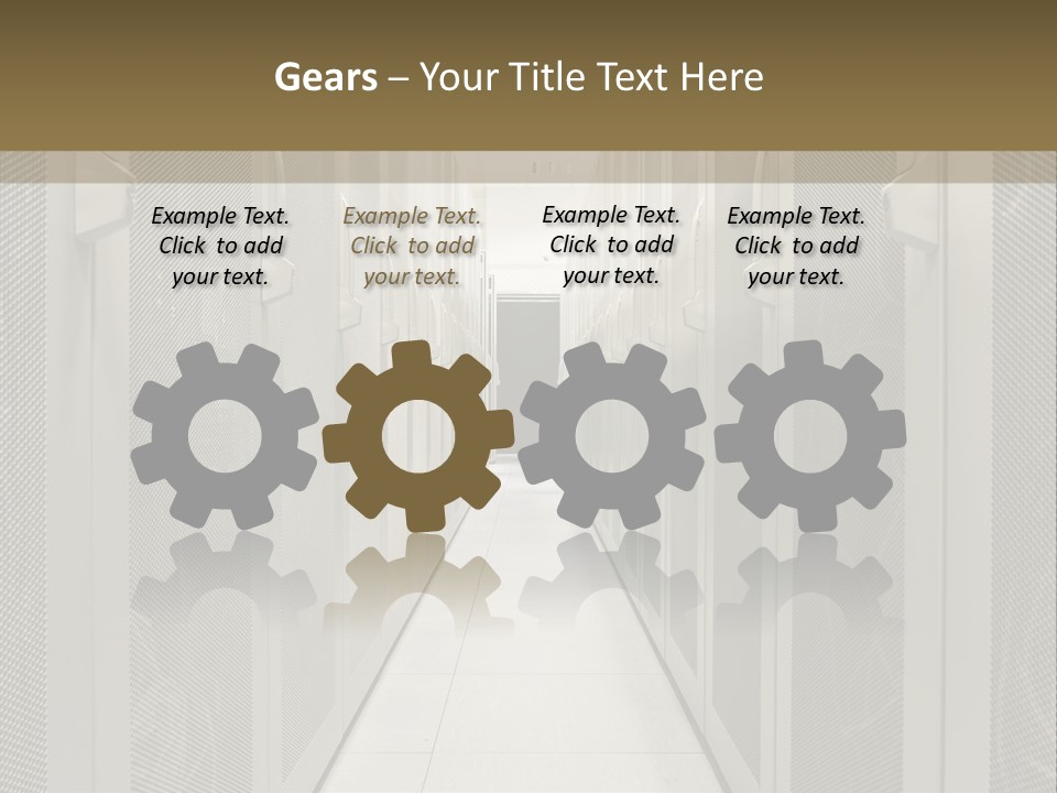 Data Center Connection Communication PowerPoint Template