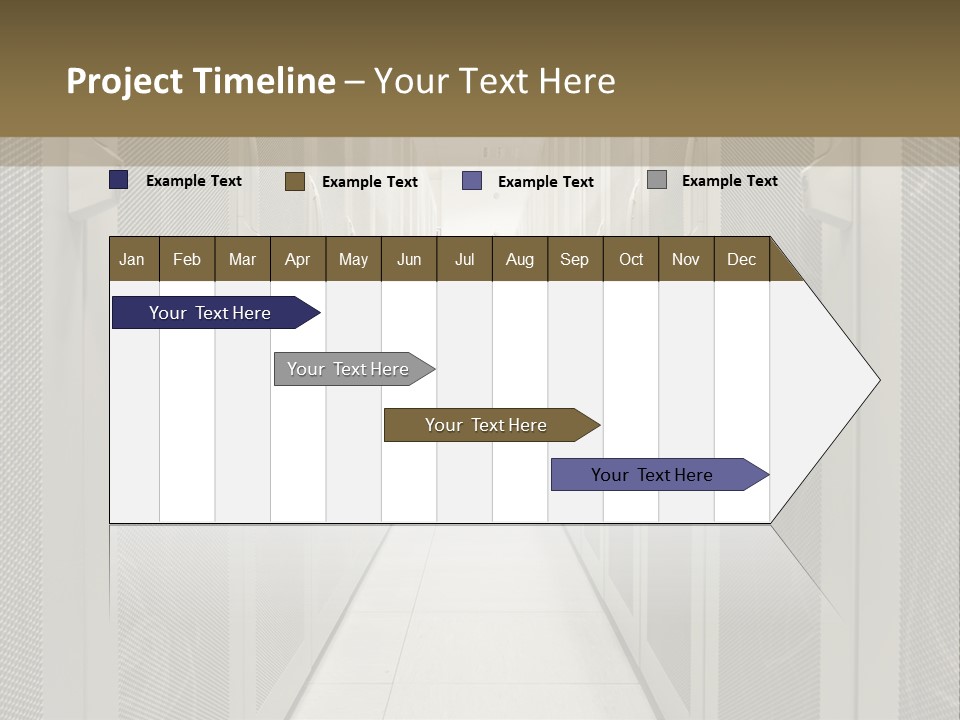 Data Center Connection Communication PowerPoint Template