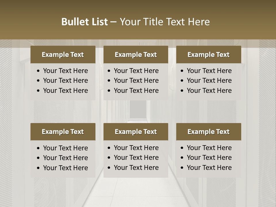 Data Center Connection Communication PowerPoint Template