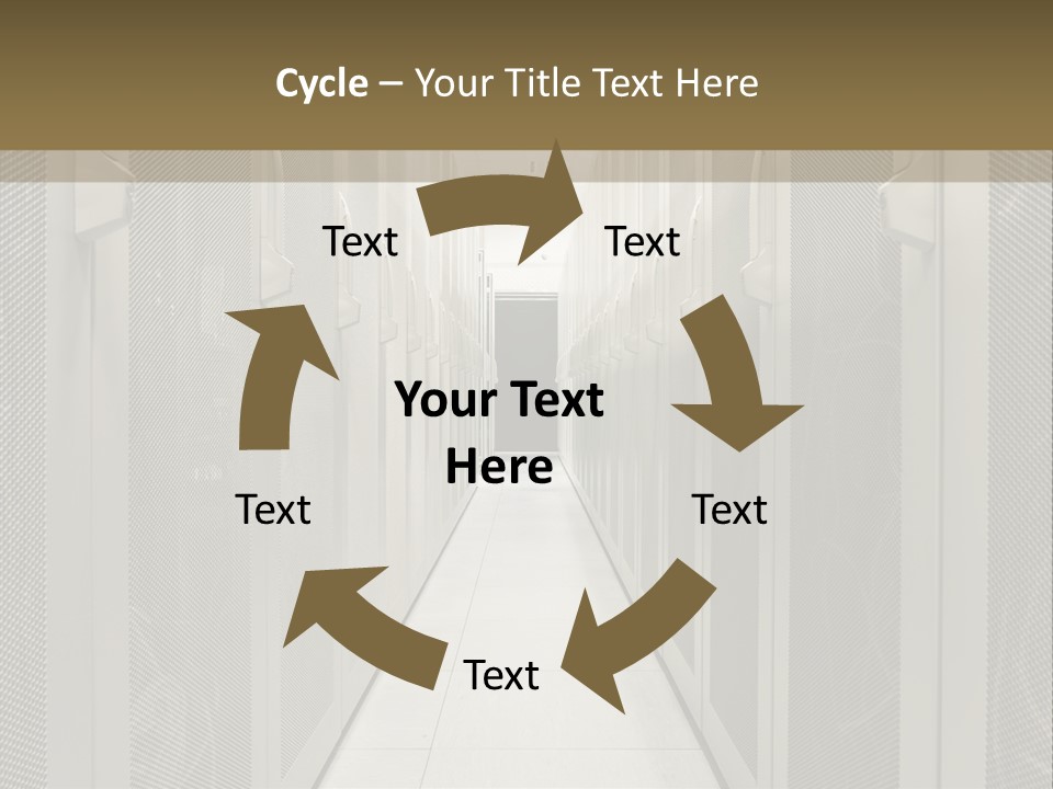 Data Center Connection Communication PowerPoint Template