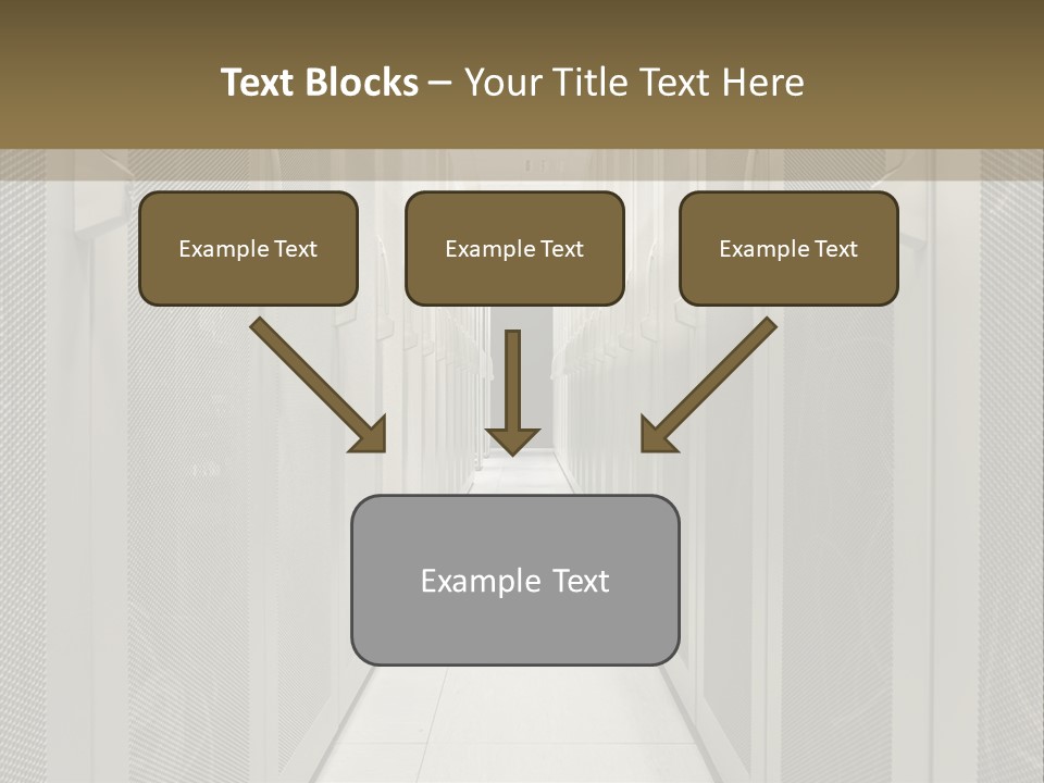 Data Center Connection Communication PowerPoint Template