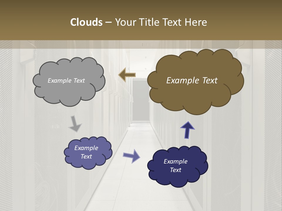 Data Center Connection Communication PowerPoint Template