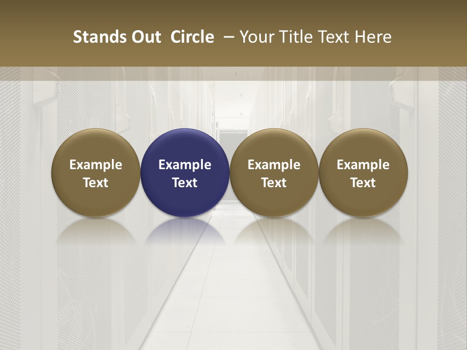 Data Center Connection Communication PowerPoint Template