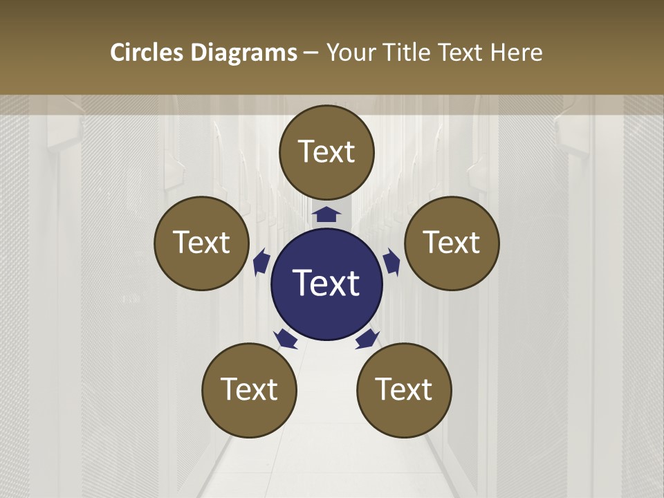 Data Center Connection Communication PowerPoint Template
