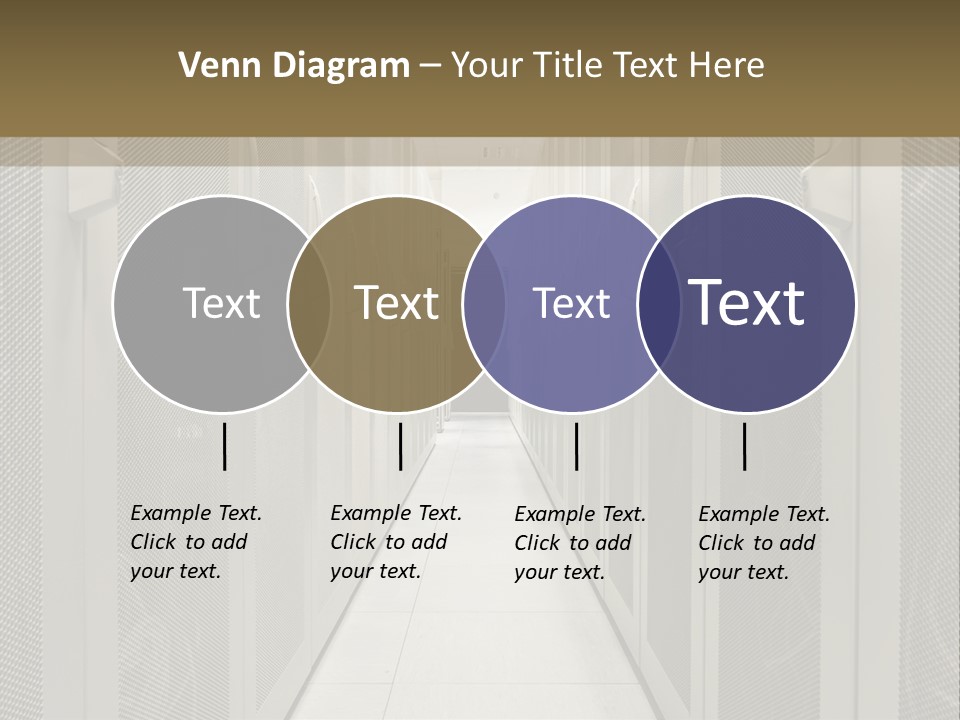Data Center Connection Communication PowerPoint Template