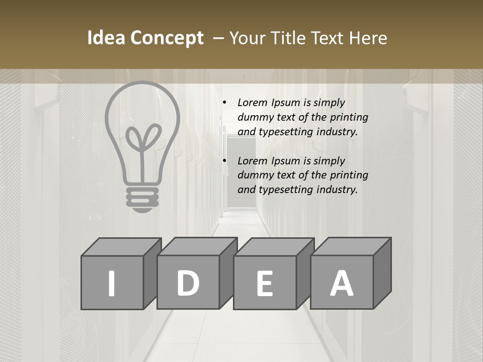 Data Center Connection Communication PowerPoint Template