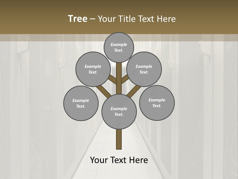 Data Center Connection Communication PowerPoint Template