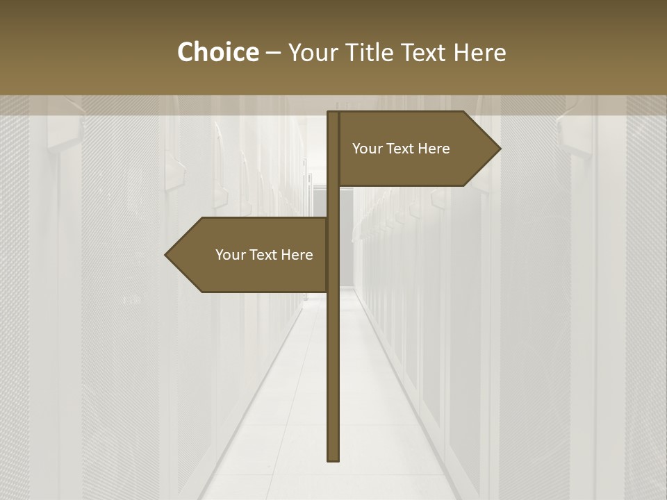 Data Center Connection Communication PowerPoint Template