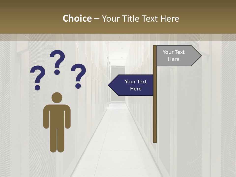 Data Center Connection Communication PowerPoint Template