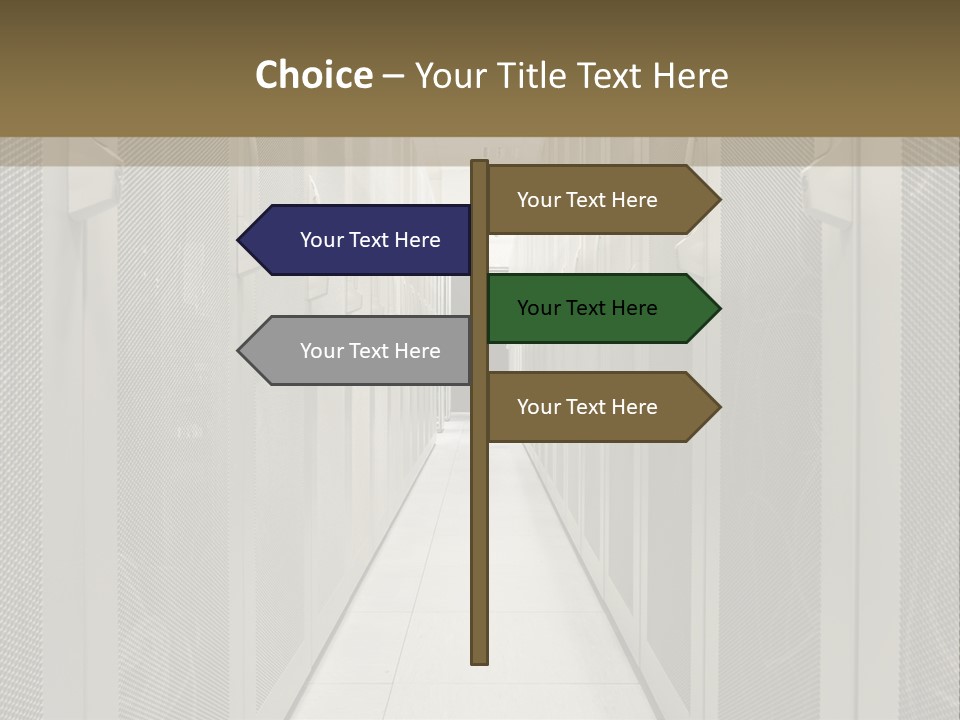 Data Center Connection Communication PowerPoint Template