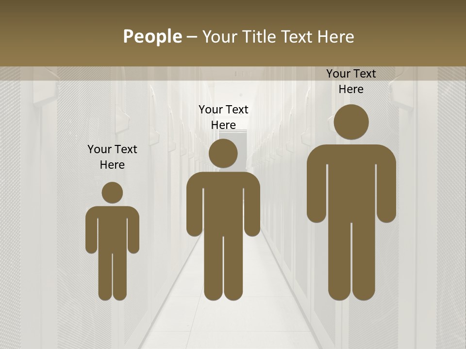Data Center Connection Communication PowerPoint Template