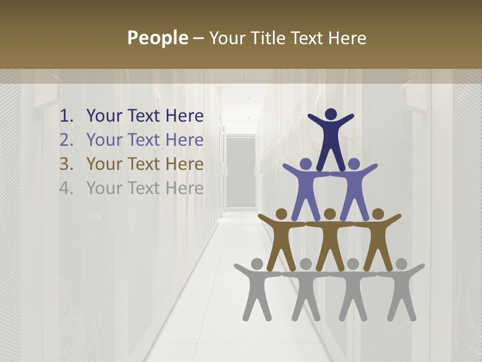 Data Center Connection Communication PowerPoint Template