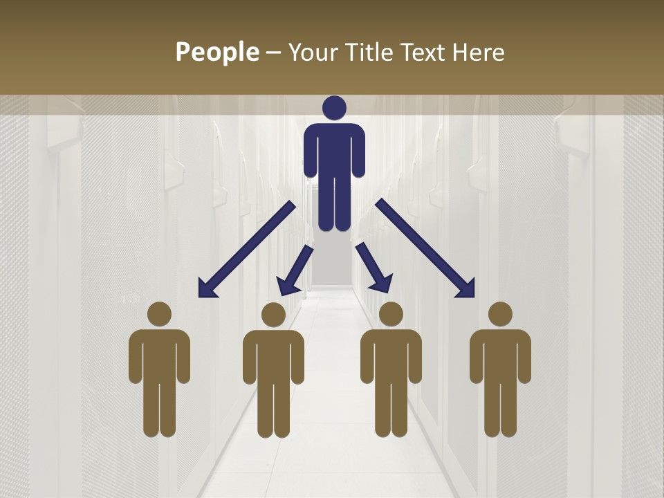 Data Center Connection Communication PowerPoint Template