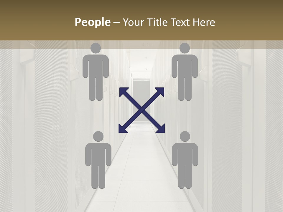 Data Center Connection Communication PowerPoint Template