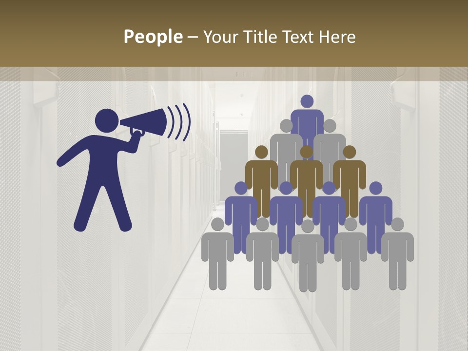 Data Center Connection Communication PowerPoint Template