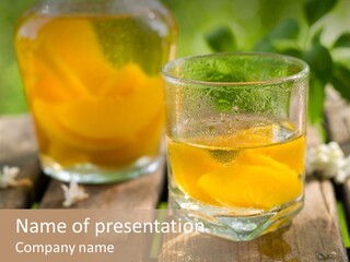 Carafe Lemonade Slice PowerPoint Template