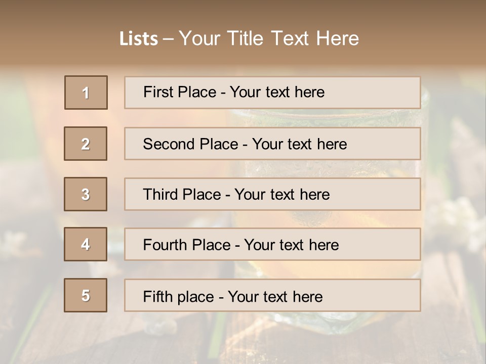 Carafe Lemonade Slice PowerPoint Template
