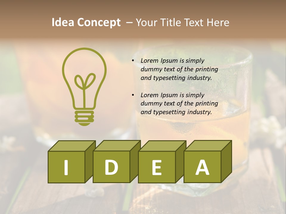 Carafe Lemonade Slice PowerPoint Template