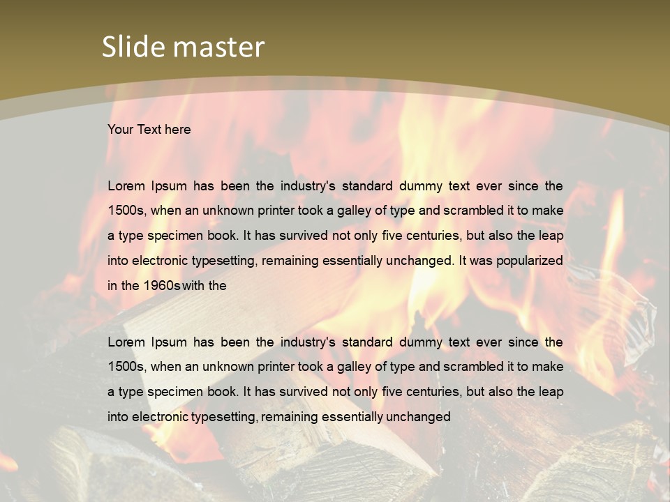 Home Firewood Heat PowerPoint Template