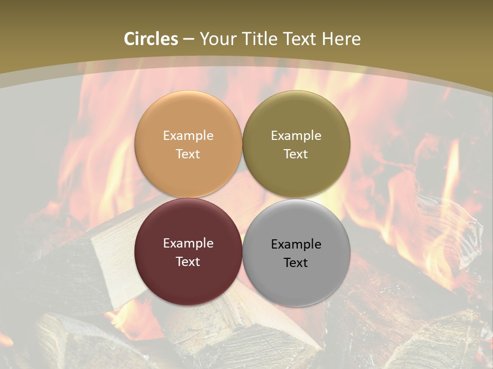 Home Firewood Heat PowerPoint Template