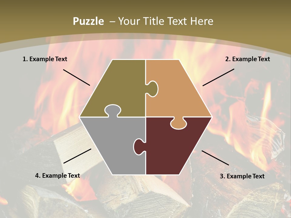 Home Firewood Heat PowerPoint Template