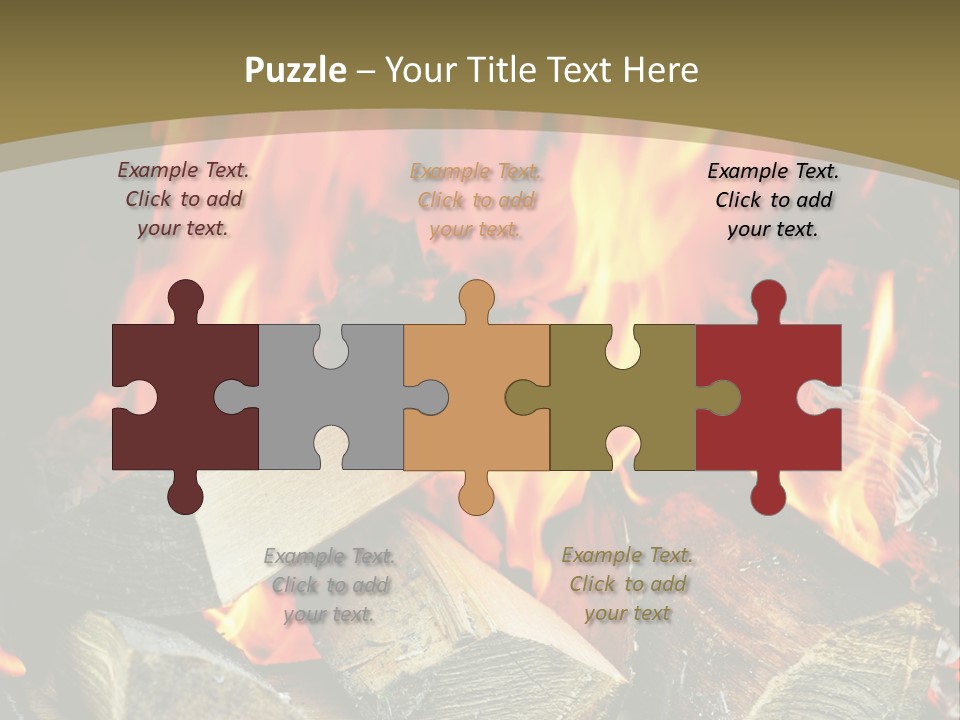Home Firewood Heat PowerPoint Template
