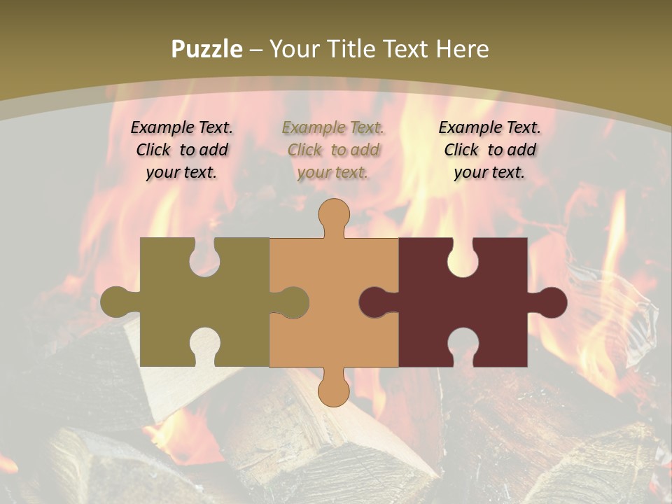 Home Firewood Heat PowerPoint Template