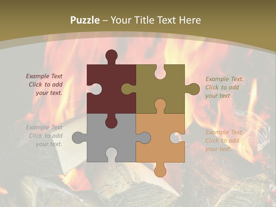 Home Firewood Heat PowerPoint Template