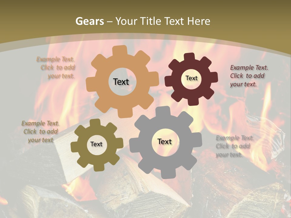 Home Firewood Heat PowerPoint Template
