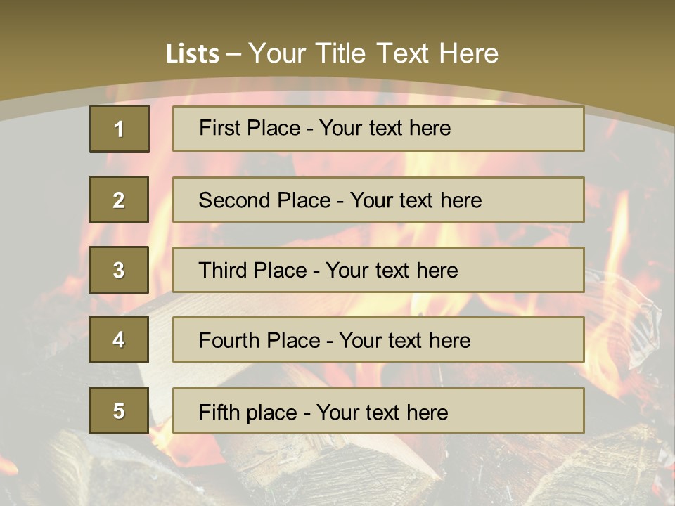 Home Firewood Heat PowerPoint Template
