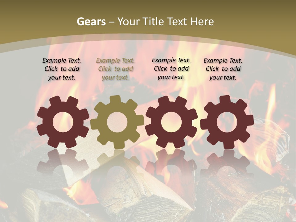 Home Firewood Heat PowerPoint Template