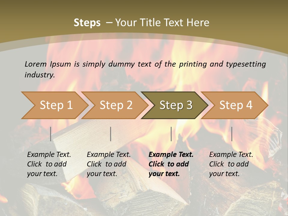 Home Firewood Heat PowerPoint Template