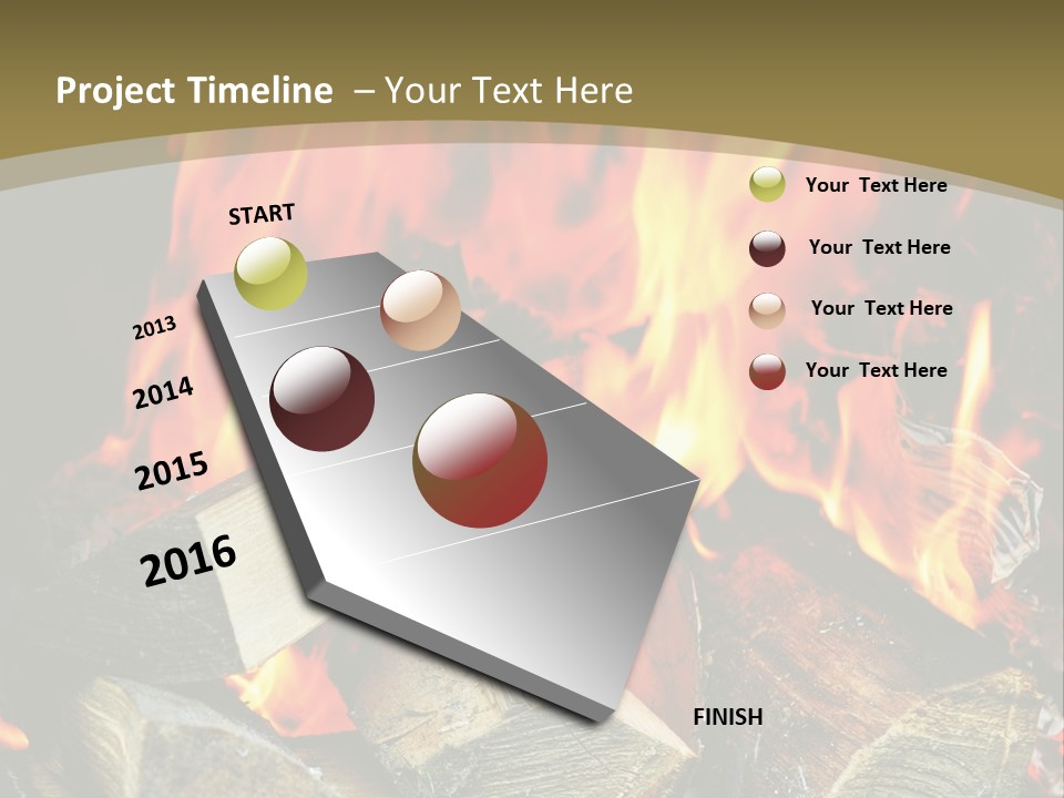 Home Firewood Heat PowerPoint Template