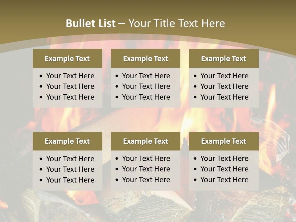 Home Firewood Heat PowerPoint Template